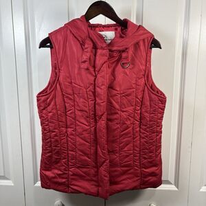 ZLC Collections Quilted Vest Mens M Red Puffer Warm Layer Winter Casual Street